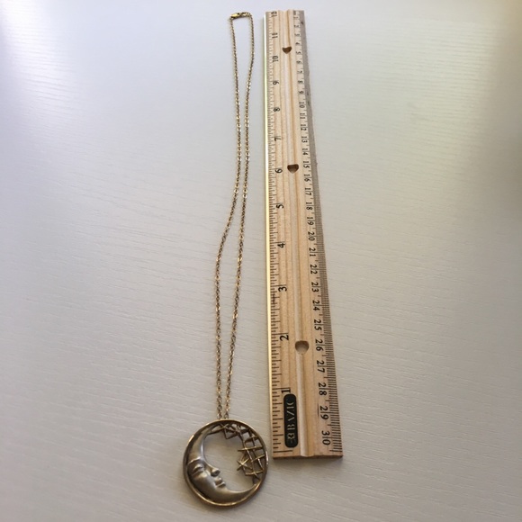 Half Moon & Star Pendent Necklace - Picture 3 of 5